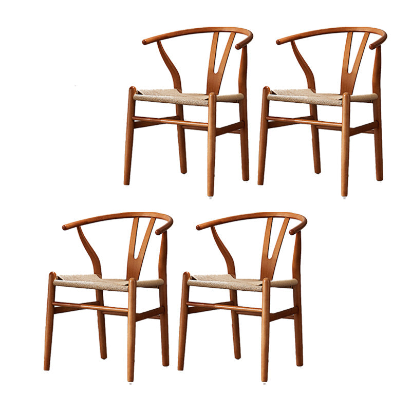 伝統的なキッチンダイニングチェアソリッドウッドアームダイニングチェア