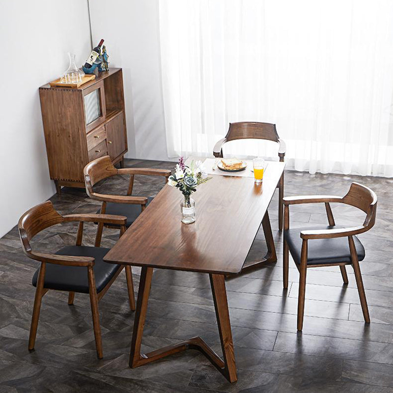 伝統的なキッチンダイニングチェアソリッドウッドアームダイニングチェア