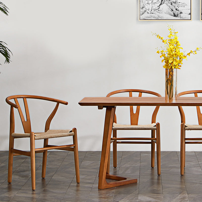伝統的なキッチンダイニングチェアソリッドウッドアームダイニングチェア