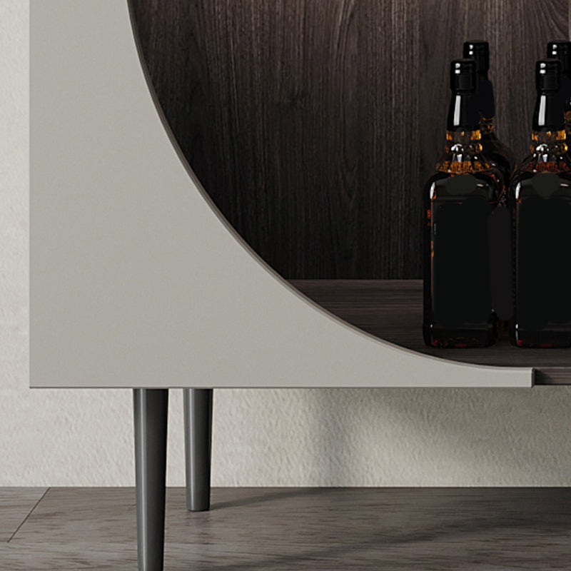 Armoires à buffet de haut blanc glamour portes en verre buffet pour le salon