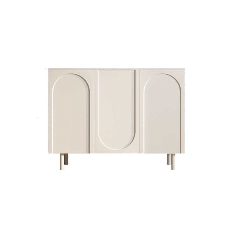 Table du buffet de porte de crédinza en bois blanc avec étagères réglables