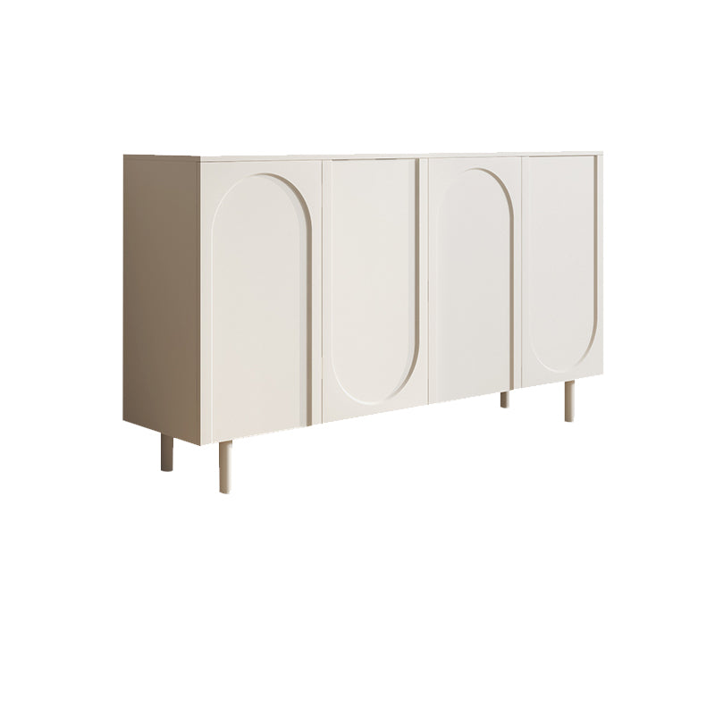 Table du buffet de porte de crédinza en bois blanc avec étagères réglables