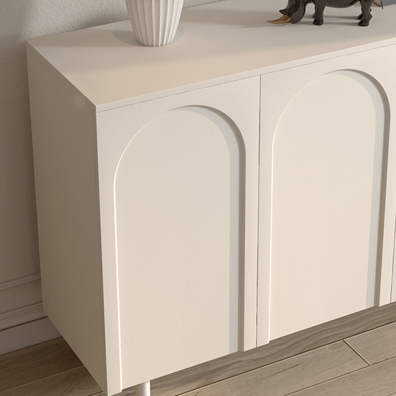 Table du buffet de porte de crédinza en bois blanc avec étagères réglables