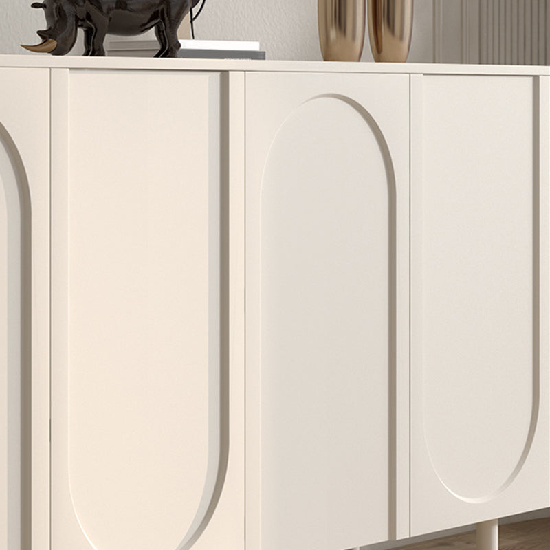 Table du buffet de porte de crédinza en bois blanc avec étagères réglables