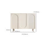 Table du buffet de porte de crédinza en bois blanc avec étagères réglables