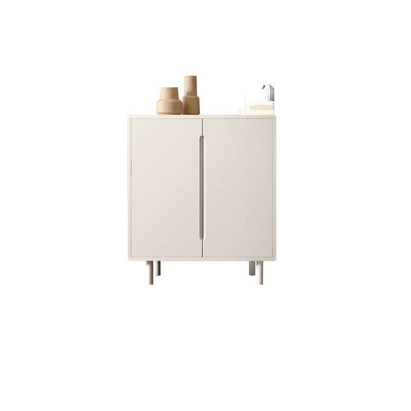 Modern White Dining Server Engineered Wood Sideboard with Adjustable Shelving 39"L x 14"W x 37"H Clearhalo 'buffet_sideboard' 'Buffets & Sideboards' 'furn' 'furn_buffet_sideboard' 'Furniture' 'Kitchen & Dining Furniture' 6329806
