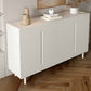 Modern White Dining Server Engineered Wood Sideboard with Adjustable Shelving Clearhalo 'buffet_sideboard' 'Buffets & Sideboards' 'furn' 'furn_buffet_sideboard' 'Furniture' 'Kitchen & Dining Furniture' 6329808