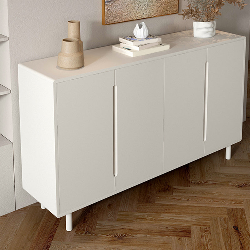 Modern White Dining Server Engineered Wood Sideboard with Adjustable Shelving Clearhalo 'buffet_sideboard' 'Buffets & Sideboards' 'furn' 'furn_buffet_sideboard' 'Furniture' 'Kitchen & Dining Furniture' 6329808