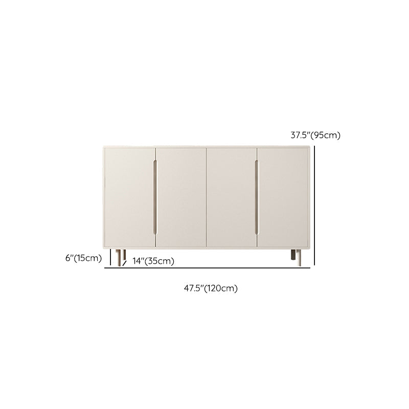 Modern White Dining Server Engineered Wood Sideboard with Adjustable Shelving Clearhalo 'buffet_sideboard' 'Buffets & Sideboards' 'furn' 'furn_buffet_sideboard' 'Furniture' 'Kitchen & Dining Furniture' 6329815