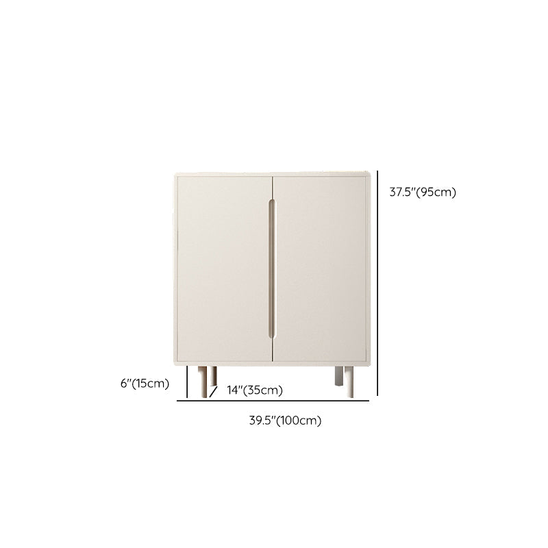 Modern White Dining Server Engineered Wood Sideboard with Adjustable Shelving Clearhalo 'buffet_sideboard' 'Buffets & Sideboards' 'furn' 'furn_buffet_sideboard' 'Furniture' 'Kitchen & Dining Furniture' 6329816