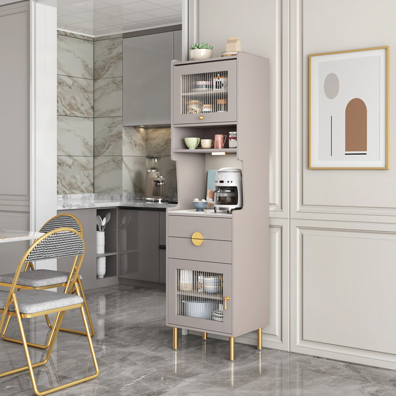 Moderno porte di vetro server 2 cassetti cassetti cabine sideboard con luci a LED