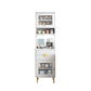 Moderno porte di vetro server 2 cassetti cassetti cabine sideboard con luci a LED