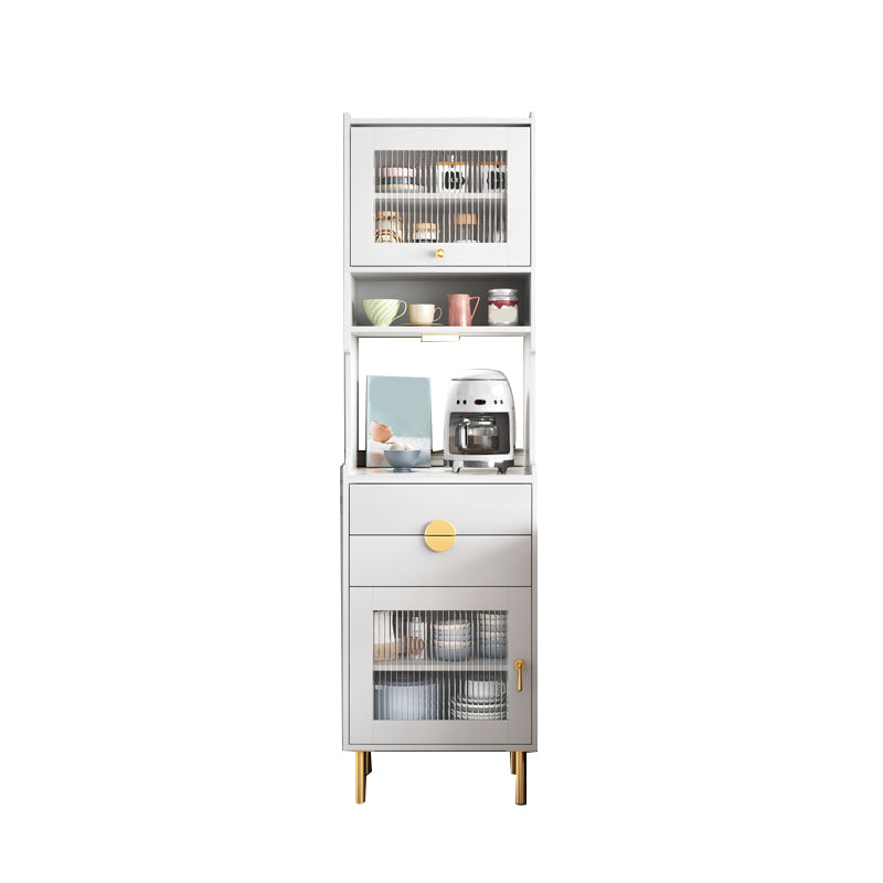 Moderno porte di vetro server 2 cassetti cassetti cabine sideboard con luci a LED