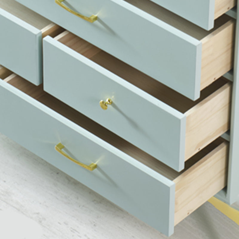 Glam Antique Finish Sideboard Engineered Wood Server with Drawers Clearhalo 'buffet_sideboard' 'Buffets & Sideboards' 'furn' 'furn_buffet_sideboard' 'Furniture' 'Kitchen & Dining Furniture' 6329867