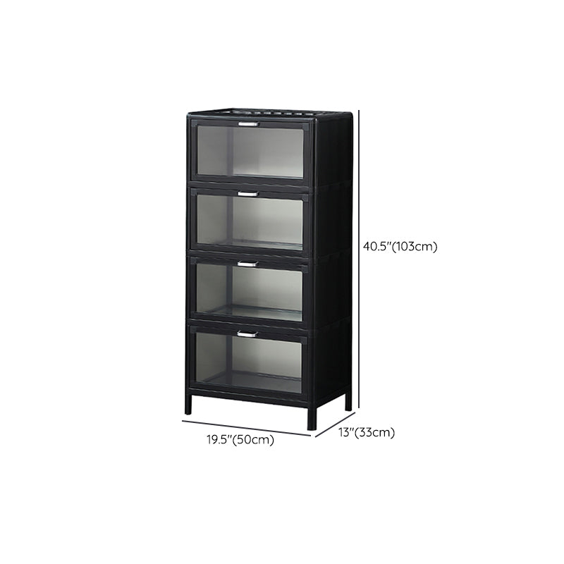 Mesa del aparador metálico espejo de Buffet negro moderno para sala de estar