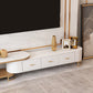 Glam Porta TV multimediale da 14" con ripiani aperti, console porta TV con cassetti