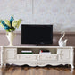 Traditional TV Media Stand White Open Shelving TV Stand Console with Drawers 78.7"L x 15.4"W x 17.1"H Clearhalo 'furn' 'furn_tv_stands_entertainment_centers' 'Furniture' 'Living Room Furniture' 'TV Stands & Entertainment Centers' 'TV Stands & Media Storage Furniture' 'tv_stands_entertainment_centers' 6330098