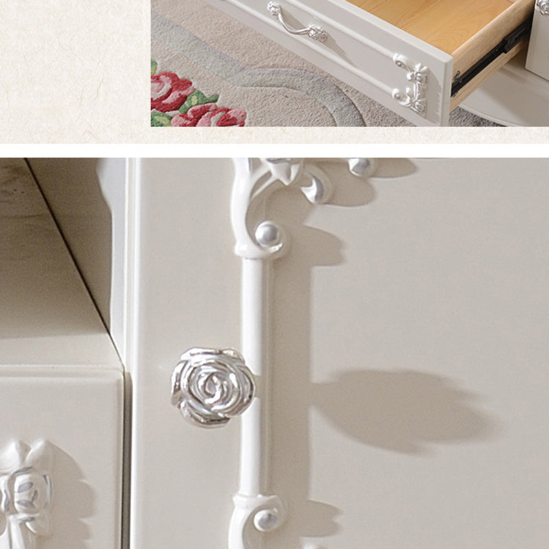 Traditional TV Media Stand White Open Shelving TV Stand Console with Drawers Clearhalo 'furn' 'furn_tv_stands_entertainment_centers' 'Furniture' 'Living Room Furniture' 'TV Stands & Entertainment Centers' 'TV Stands & Media Storage Furniture' 'tv_stands_entertainment_centers' 6330109