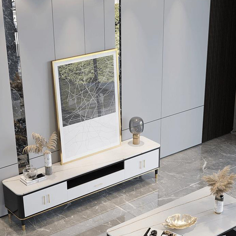 Modern TV Stand Console Open Storage Media Console TV Stand with Drawer Clearhalo 'furn' 'furn_tv_stands_entertainment_centers' 'Furniture' 'Living Room Furniture' 'TV Stands & Entertainment Centers' 'TV Stands & Media Storage Furniture' 'tv_stands_entertainment_centers' 6330126