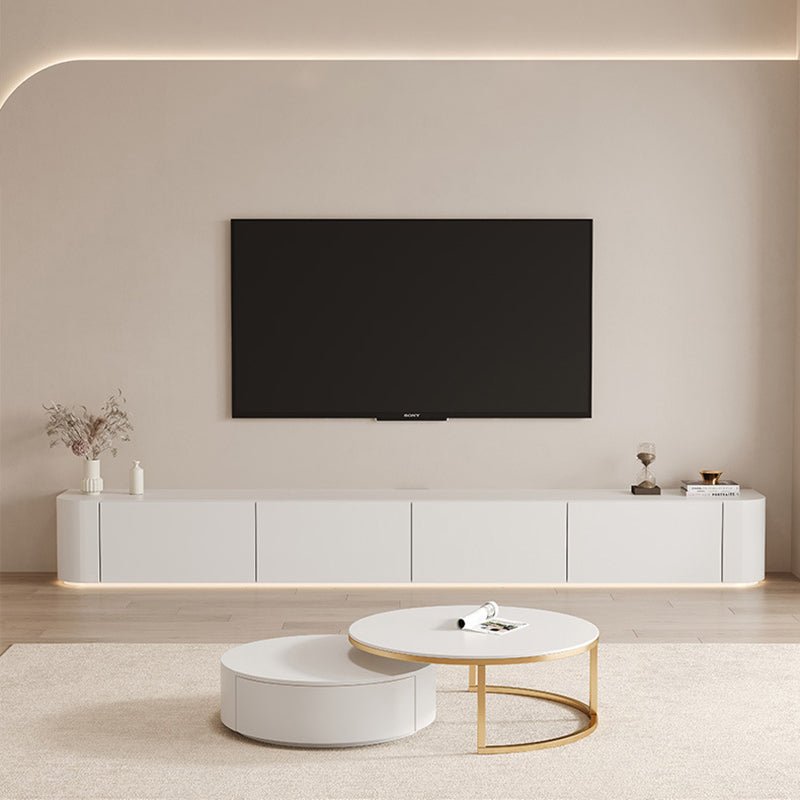 Modern Wood TV Stand Console White TV Media Stand with Drawers for Living Room Clearhalo 'furn' 'furn_tv_stands_entertainment_centers' 'Furniture' 'Living Room Furniture' 'TV Stands & Entertainment Centers' 'TV Stands & Media Storage Furniture' 'tv_stands_entertainment_centers' 6330148