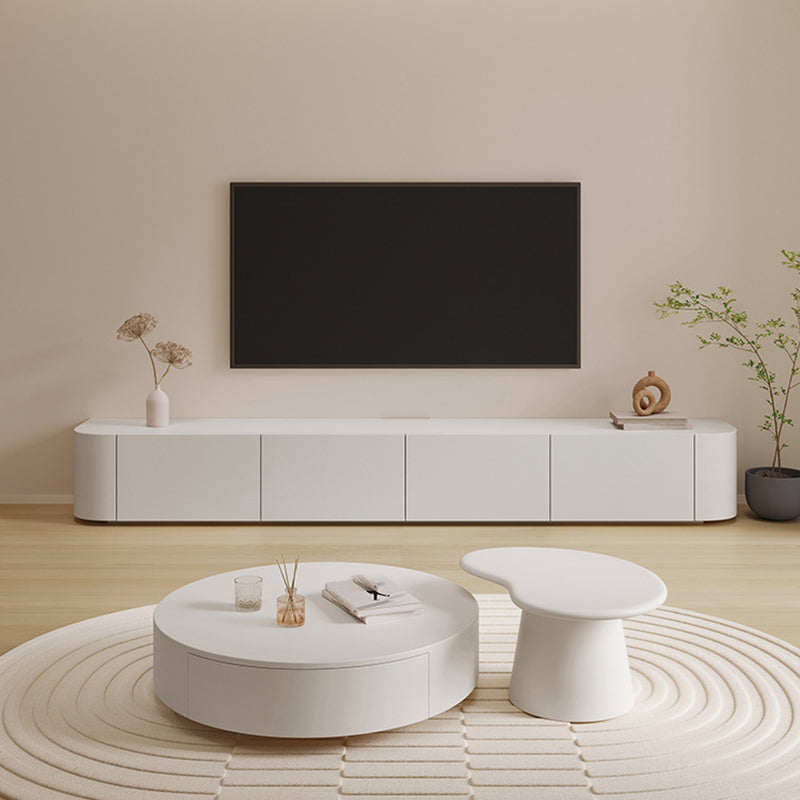 Modern Wood TV Stand Console White TV Media Stand with Drawers for Living Room Clearhalo 'furn' 'furn_tv_stands_entertainment_centers' 'Furniture' 'Living Room Furniture' 'TV Stands & Entertainment Centers' 'TV Stands & Media Storage Furniture' 'tv_stands_entertainment_centers' 6330150