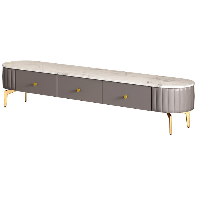 Scandinavian TV Media Stand Stone Enclosed Storage TV Stand Console with Drawers Grey Clearhalo 'furn' 'furn_tv_stands_entertainment_centers' 'Furniture' 'Living Room Furniture' 'TV Stands & Entertainment Centers' 'TV Stands & Media Storage Furniture' 'tv_stands_entertainment_centers' 6330197