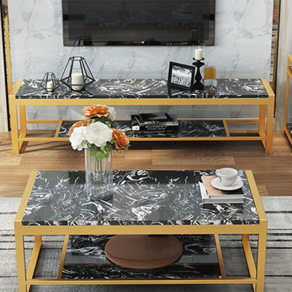 Open Storage Media Console TV Stand Stone TV Stand for Living Room Clearhalo 'furn' 'furn_tv_stands_entertainment_centers' 'Furniture' 'Living Room Furniture' 'TV Stands & Entertainment Centers' 'TV Stands & Media Storage Furniture' 'tv_stands_entertainment_centers' 6330212
