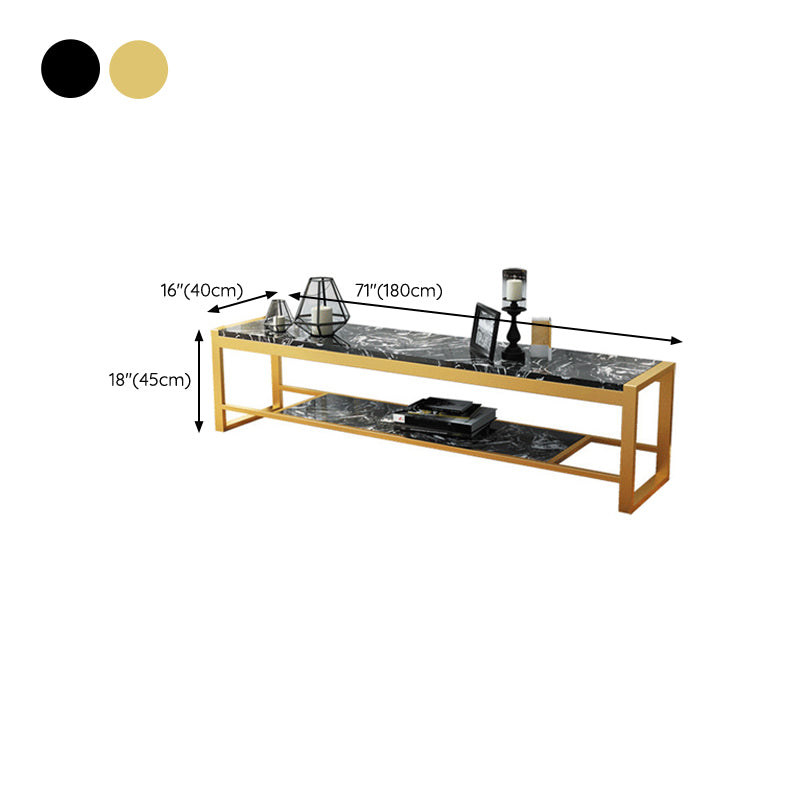 Open Storage Media Console TV Stand Stone TV Stand for Living Room Clearhalo 'furn' 'furn_tv_stands_entertainment_centers' 'Furniture' 'Living Room Furniture' 'TV Stands & Entertainment Centers' 'TV Stands & Media Storage Furniture' 'tv_stands_entertainment_centers' 6330221