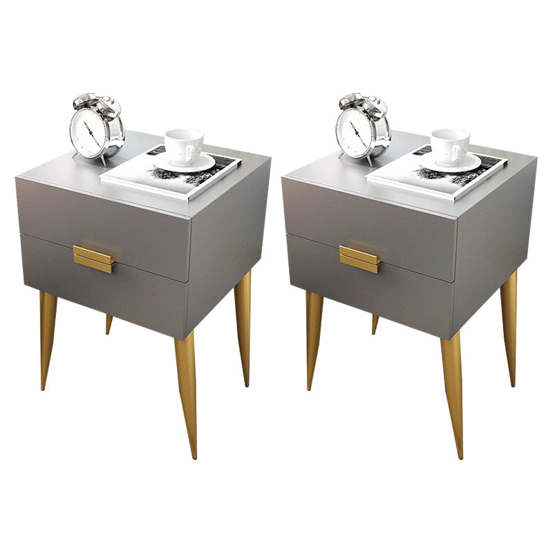 Tavolo da notte notturno in legno e metallo moderno comodino minimalista con gambe