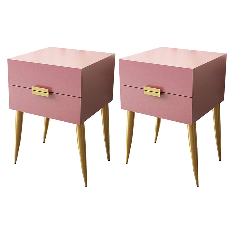 Tavolo da notte notturno in legno e metallo moderno comodino minimalista con gambe