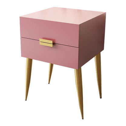 Tavolo da notte notturno in legno e metallo moderno comodino minimalista con gambe