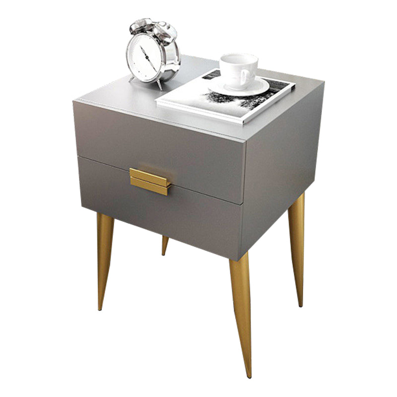 Tavolo da notte notturno in legno e metallo moderno comodino minimalista con gambe