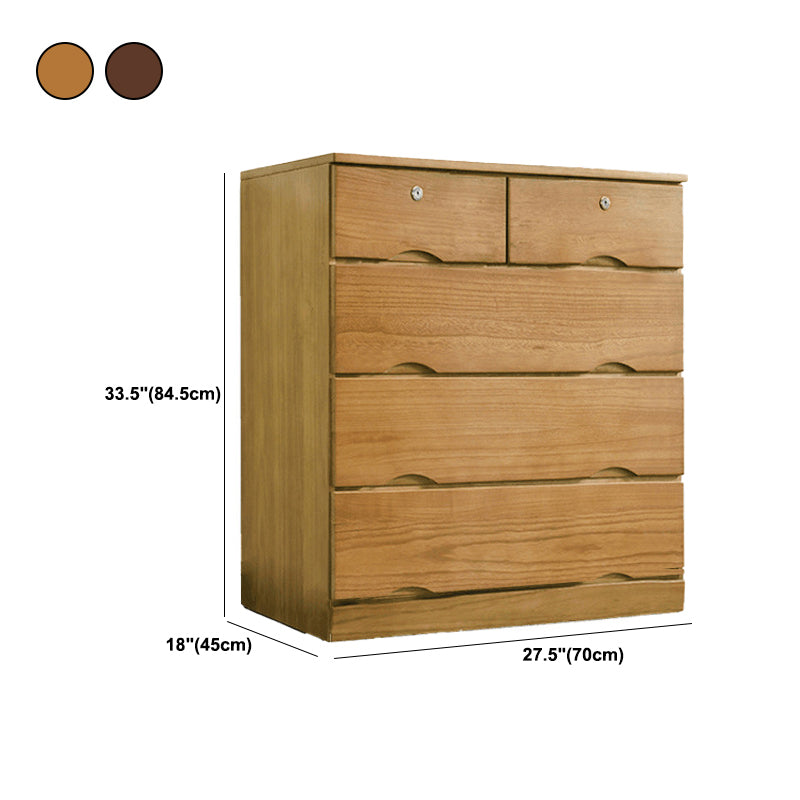 Traditional Solid Wood Storage Chest Soft-Close Drawers Bedroom Dresser