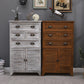 Nautical Bedroom Solid Wood Storage Chest Vertical Chest with Drawers