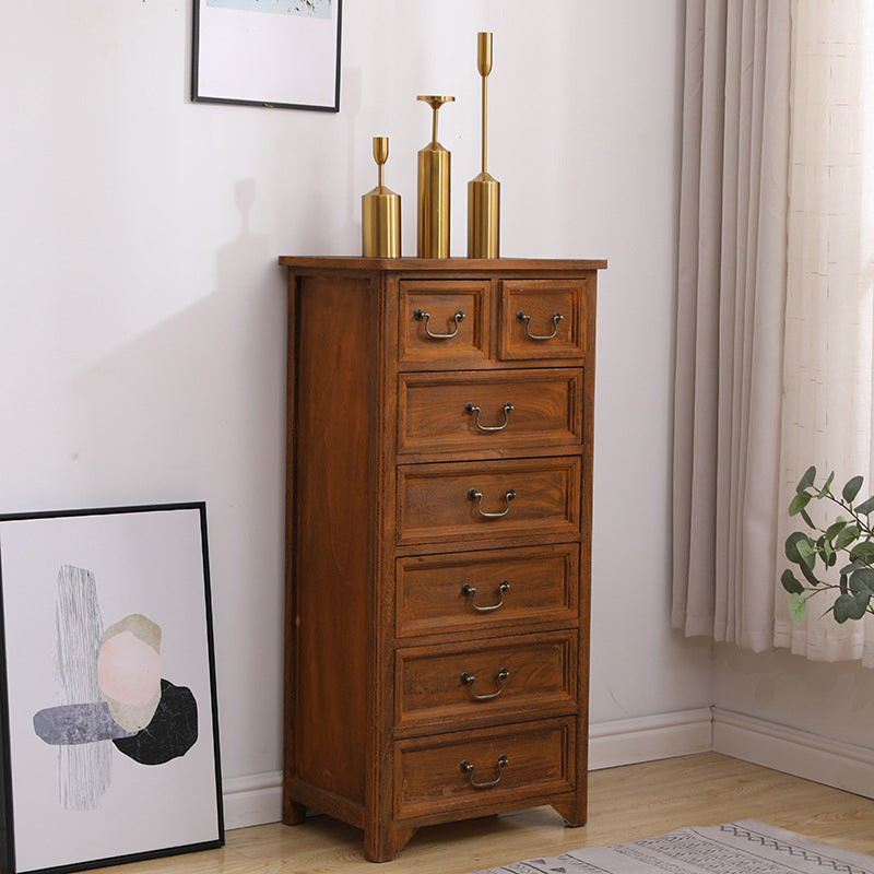 Nautical Bedroom Solid Wood Storage Chest Vertical Chest with Drawers