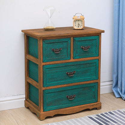 Nautical Bedroom Solid Wood Storage Chest Vertical Chest with Drawers