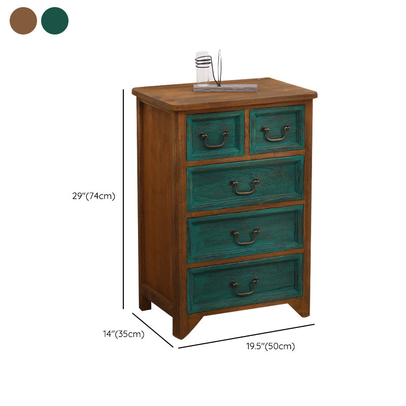 Nautical Bedroom Solid Wood Storage Chest Vertical Chest with Drawers