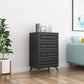 Cómoda de almacenamiento de dormitorio contemporánea Cómoda vertical de madera con cajones