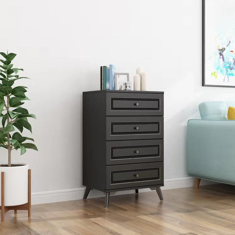 Cómoda de almacenamiento de dormitorio contemporánea Cómoda vertical de madera con cajones