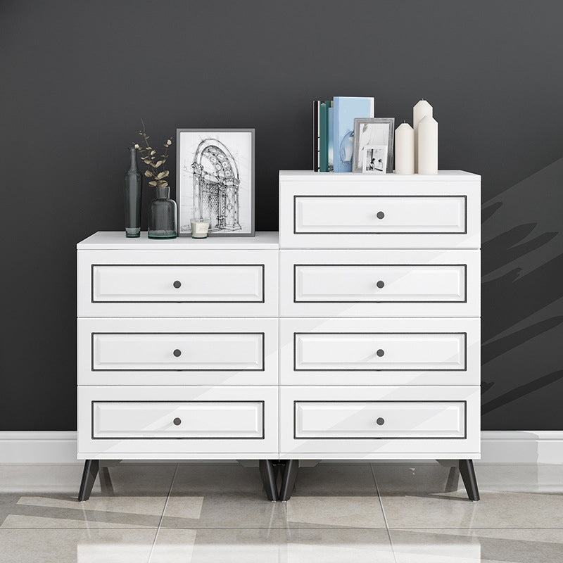 Cómoda de almacenamiento de dormitorio contemporánea Cómoda vertical de madera con cajones