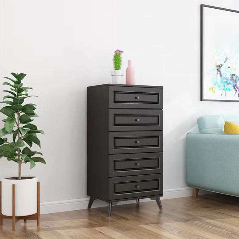 Cómoda de almacenamiento de dormitorio contemporánea Cómoda vertical de madera con cajones