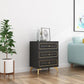 Cómoda de almacenamiento de dormitorio contemporánea Cómoda vertical de madera con cajones
