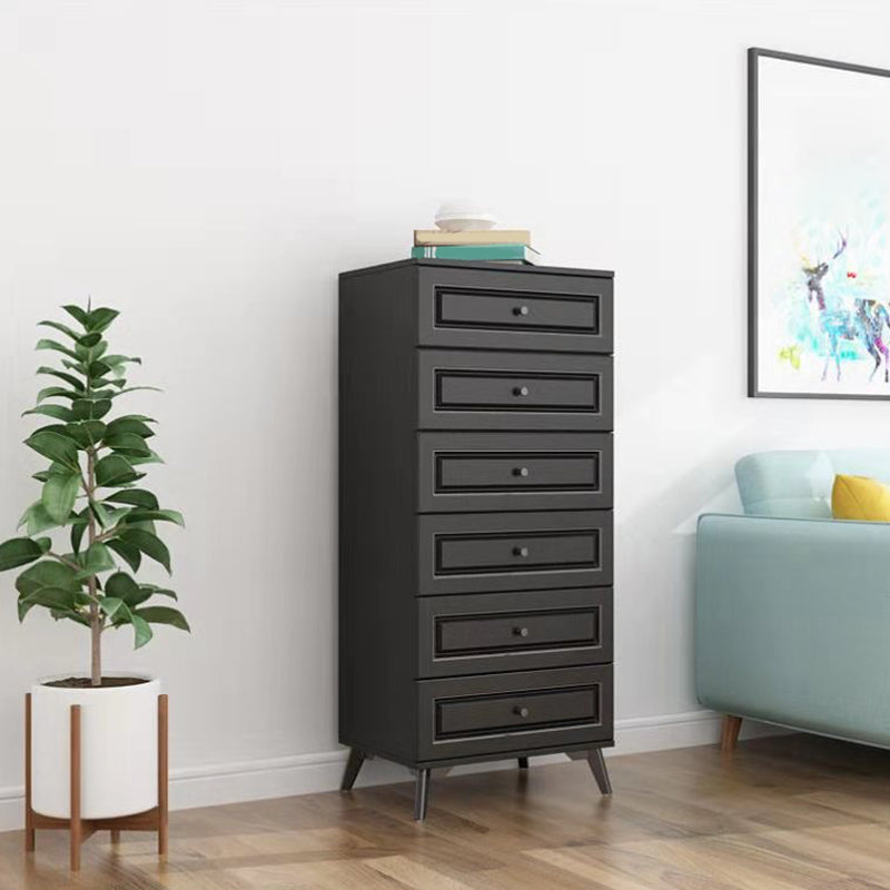 Cómoda de almacenamiento de dormitorio contemporánea Cómoda vertical de madera con cajones