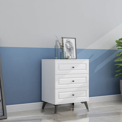 Cómoda de almacenamiento de dormitorio contemporánea Cómoda vertical de madera con cajones