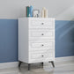 Cómoda de almacenamiento de dormitorio contemporánea Cómoda vertical de madera con cajones