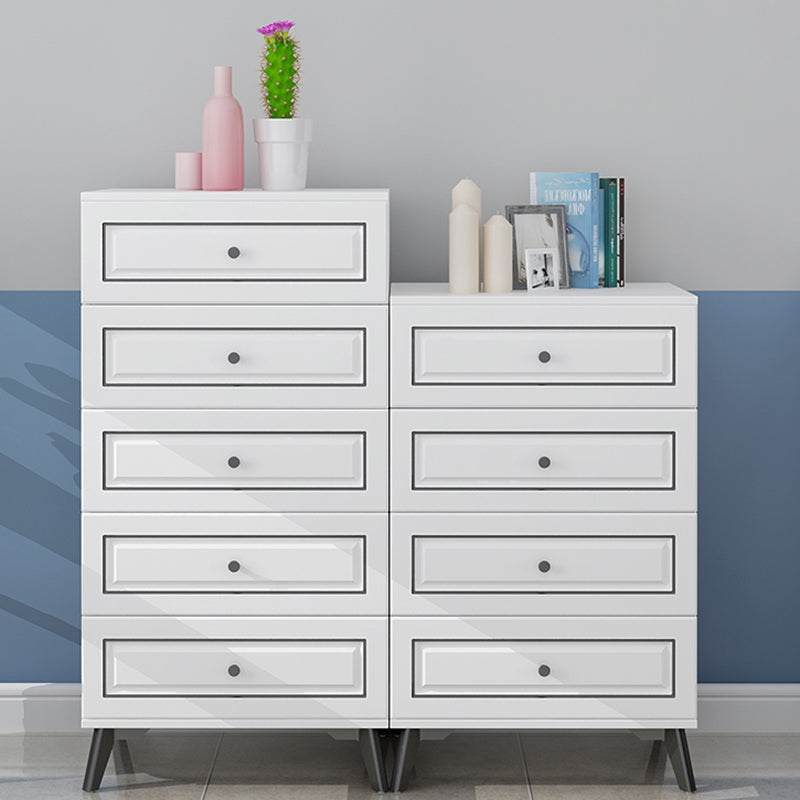Cómoda de almacenamiento de dormitorio contemporánea Cómoda vertical de madera con cajones