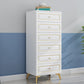 Cómoda de almacenamiento de dormitorio contemporánea Cómoda vertical de madera con cajones
