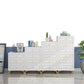 Cómoda de almacenamiento de dormitorio contemporánea Cómoda vertical de madera con cajones