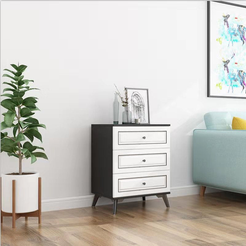 Cómoda de almacenamiento de dormitorio contemporánea Cómoda vertical de madera con cajones