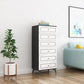 Cómoda de almacenamiento de dormitorio contemporánea Cómoda vertical de madera con cajones